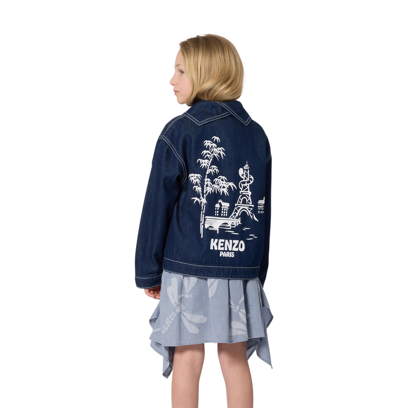 Kenzo Jacket Denim Logo Blue