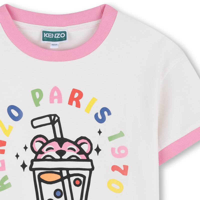 Kenzo Tshirt Logo Offwhite