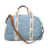 Chloe Changing Bag Ivory-Denim Blue