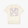 Off White T-Shirt Flower Logo White