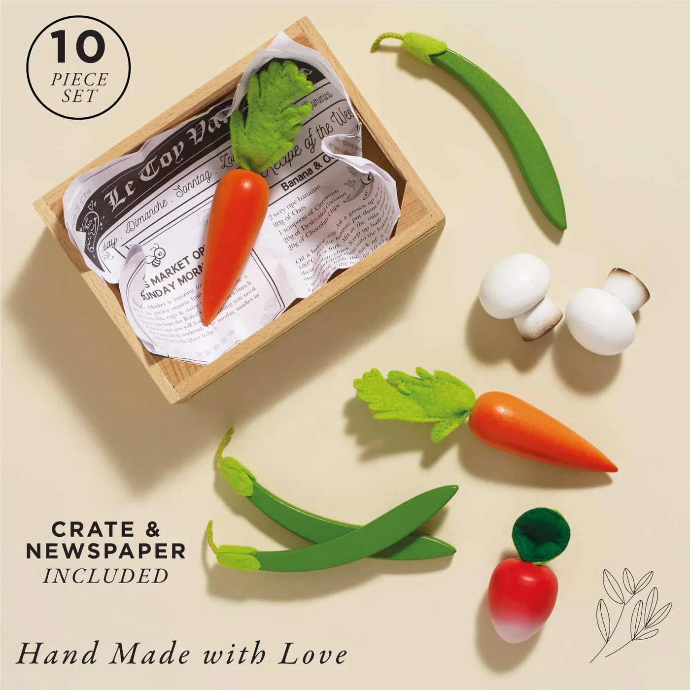 Le Toy Van Wooden Harvest Vegetables Crate