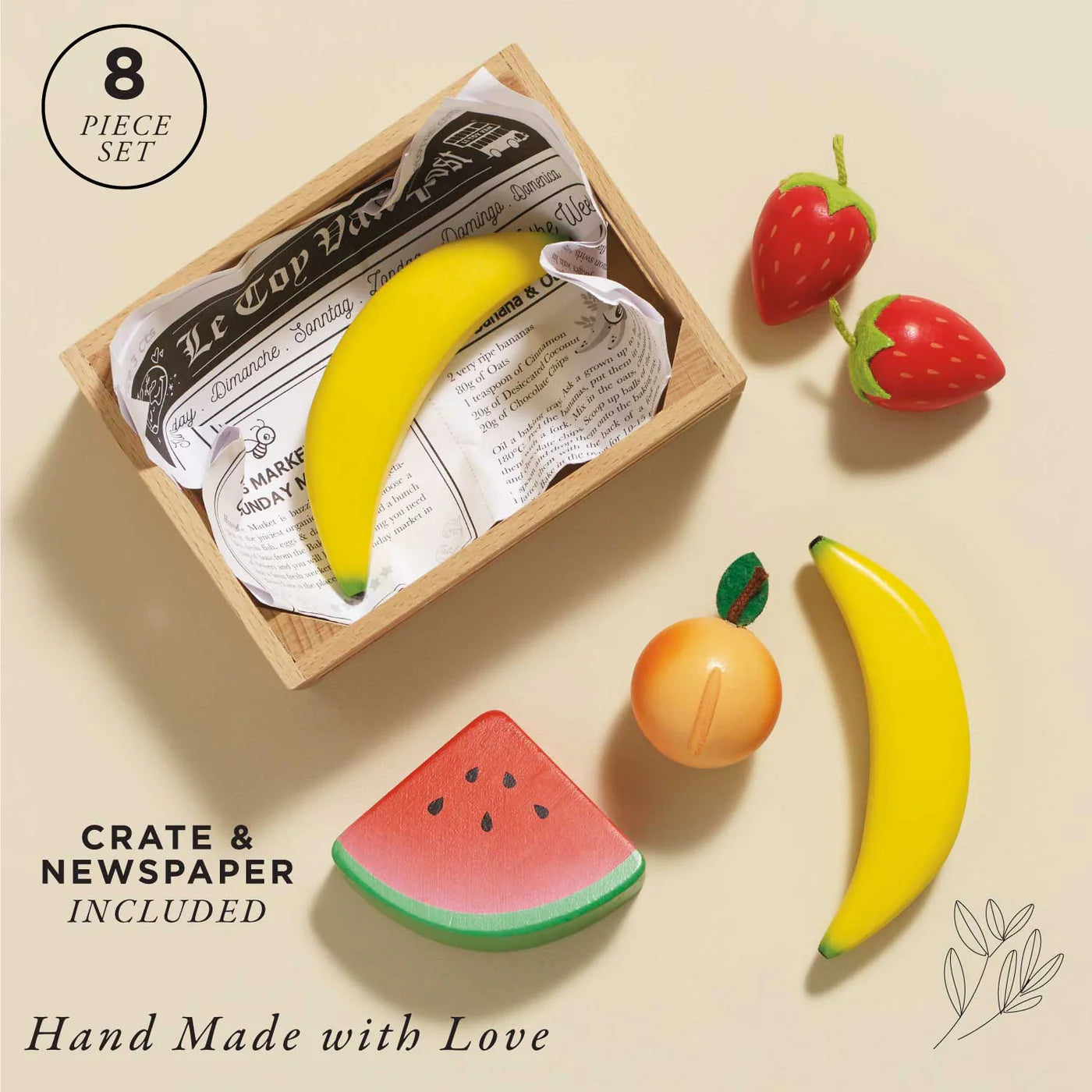 Le Toy Van Wooden Smoothie Fruit Market Crate