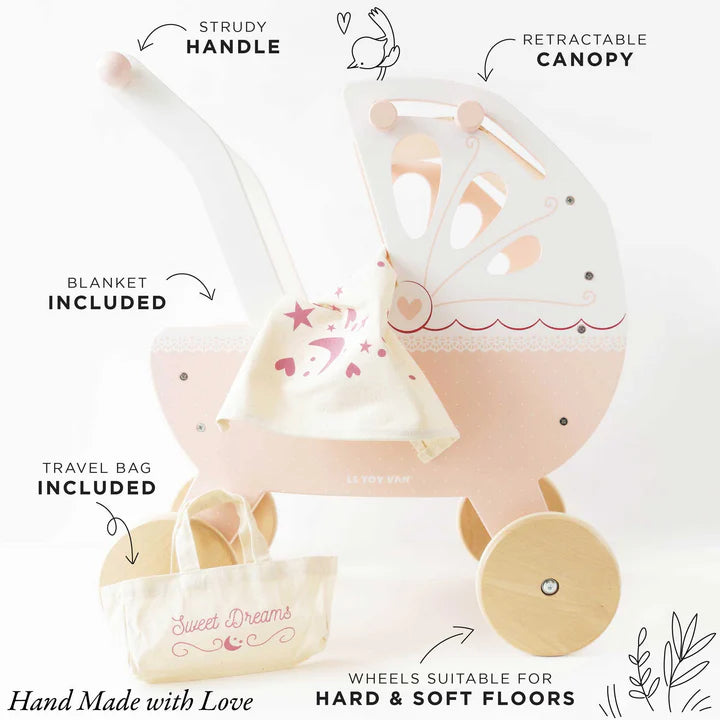 Le Toy Van Pram Pink