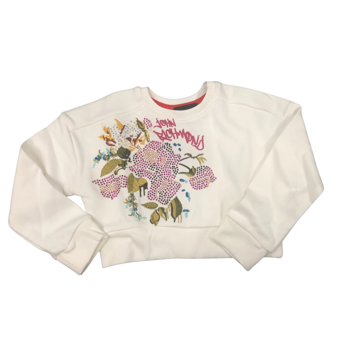 John Richmond Sweater Flowers White