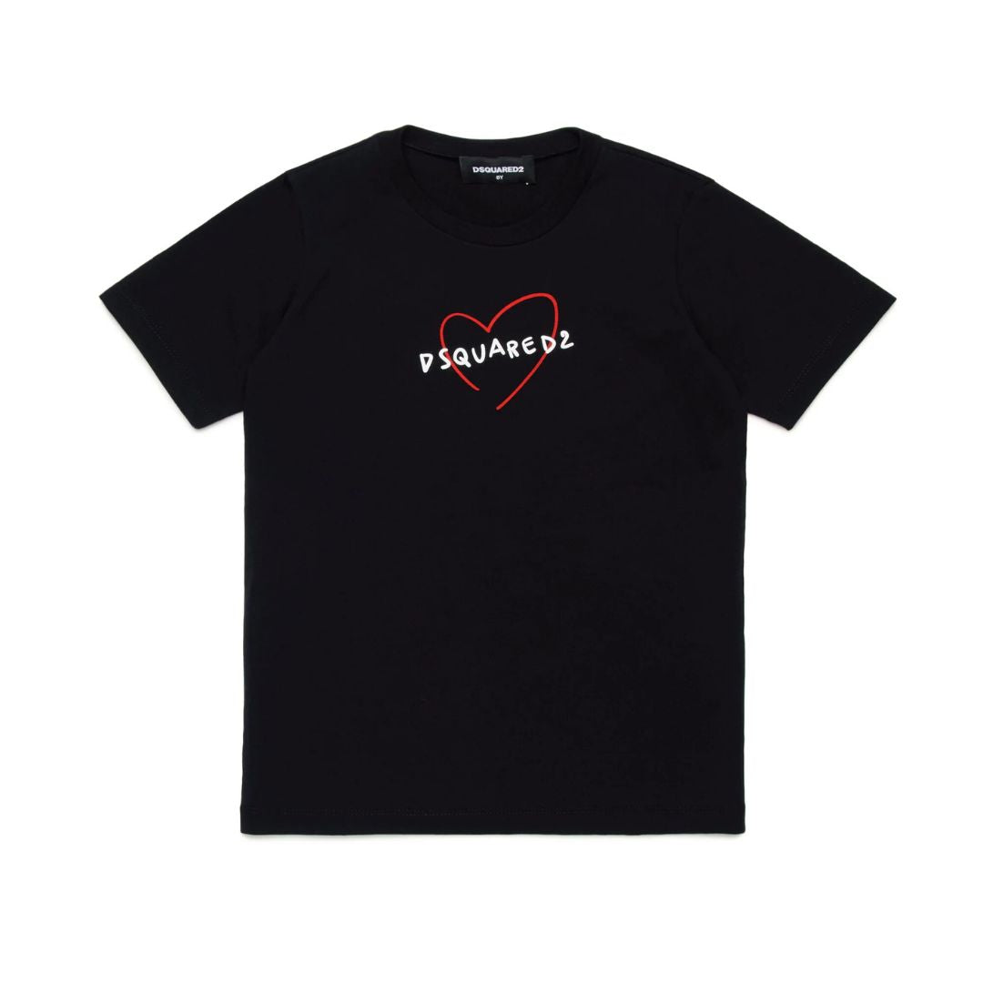 Dsquared2 T-Shirt Center Logo Renny Fit Black