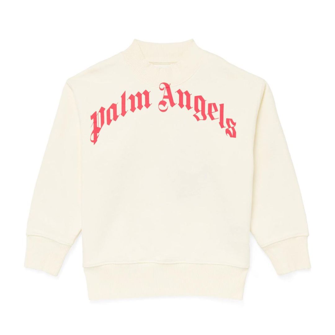Palm Angels Sweater Classic Curved Logo Butter-Cherry