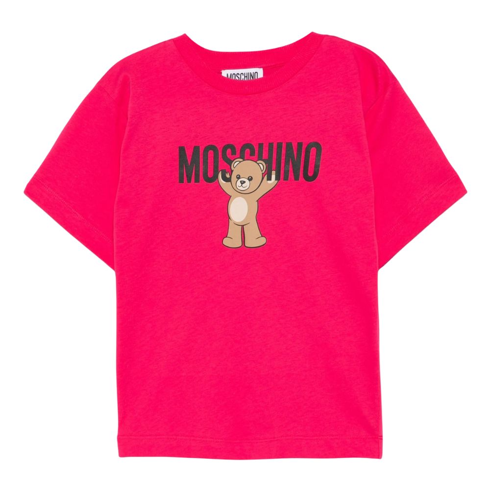 Moschino Tshirt Tween Unisex Maxi Logo Pink