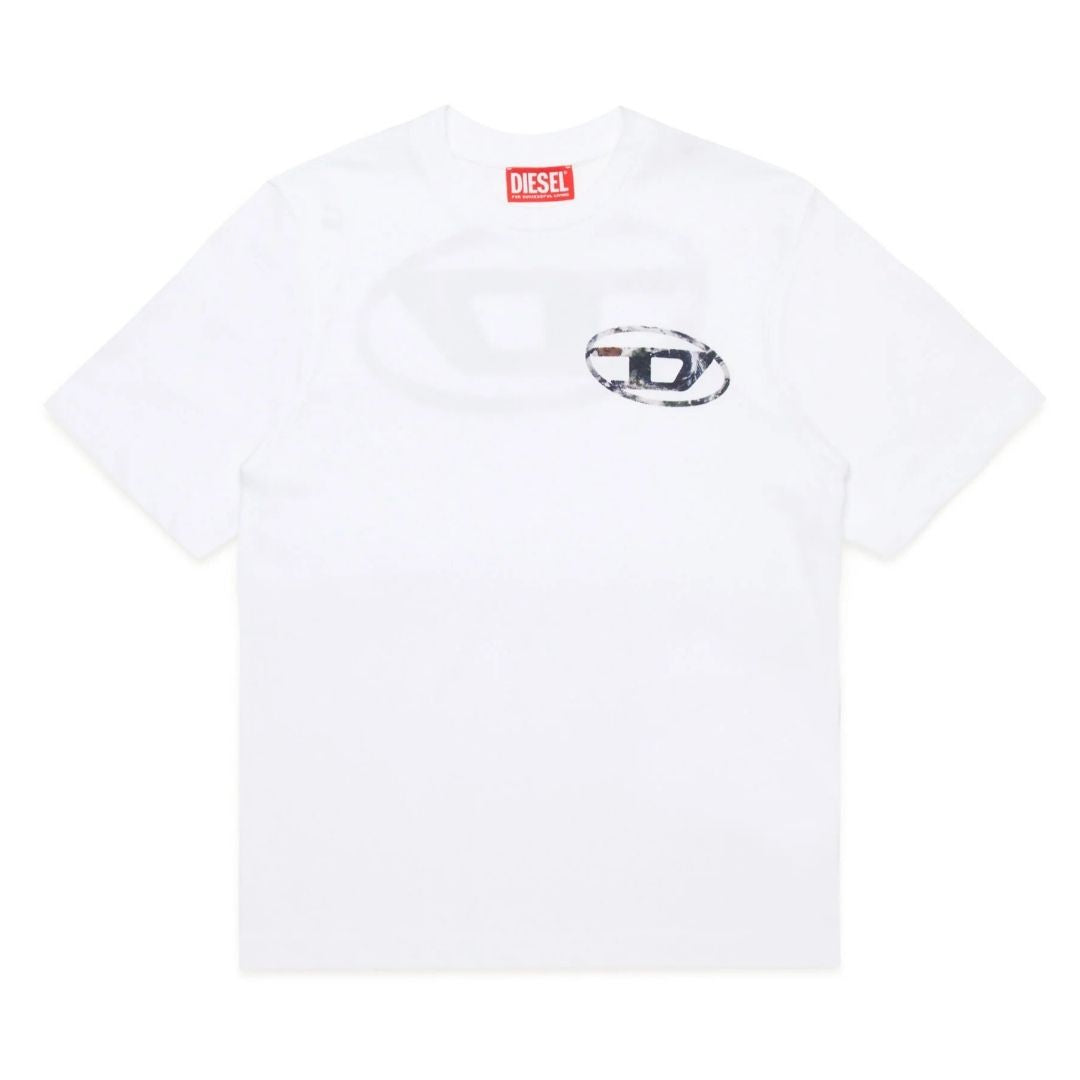 Diesel T-Shirt Side Logo Oversize White