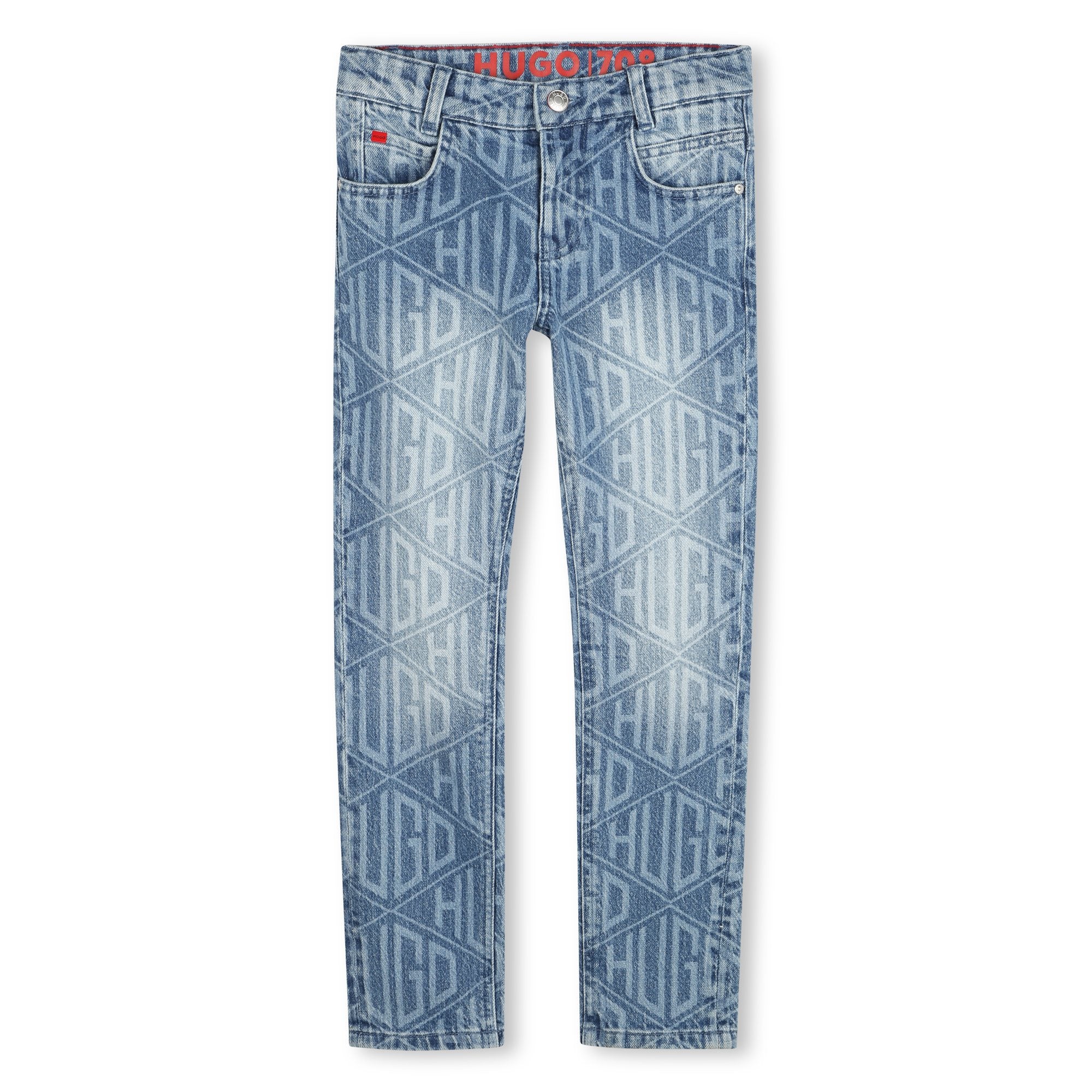 Hugo Jeans All Over Logo Blue