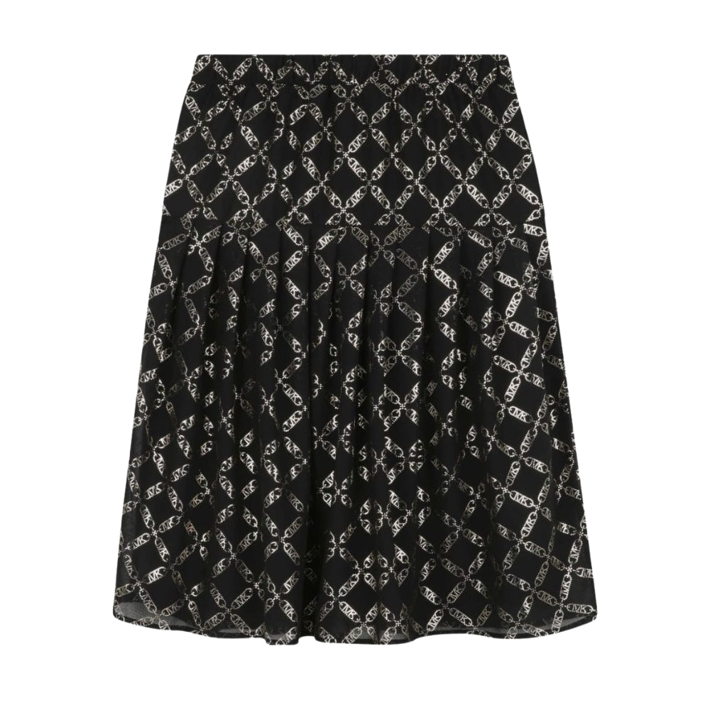 Michael Kors Skirt Allover Print Long Yellow-Black