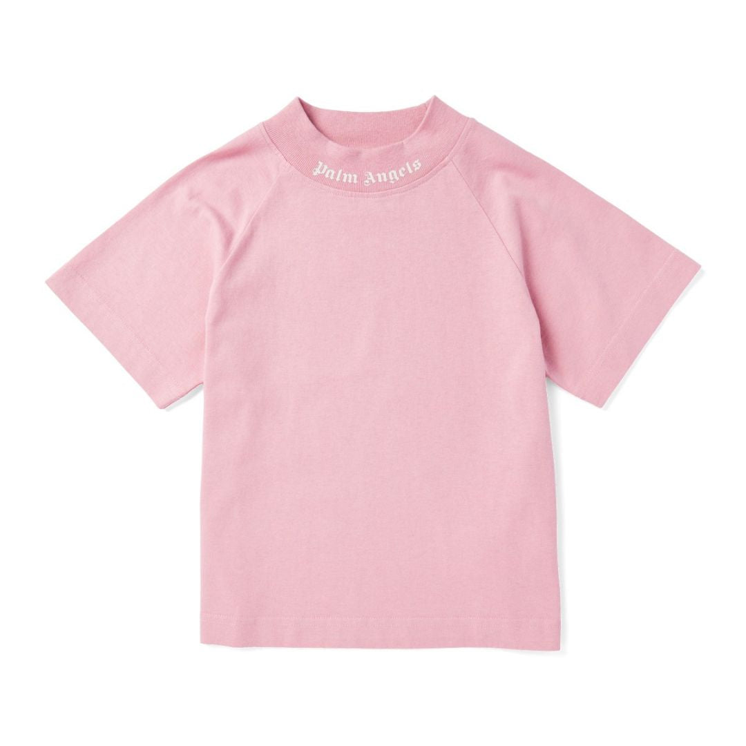 Palm Angels T-Shirt Collar Logo Soft Pink