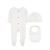 Michael Kors Set Pyjamas+Bib+Hat Off-White