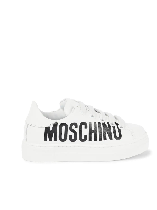 Moschino Shoe Msh Logo Whiteblack