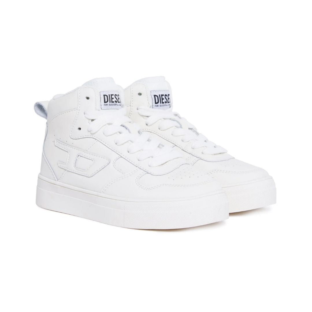 Diesel Boot Logo Mono White