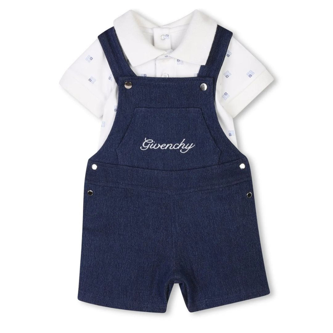 Givenchy Dungaree Set With Polo Shirt Blue