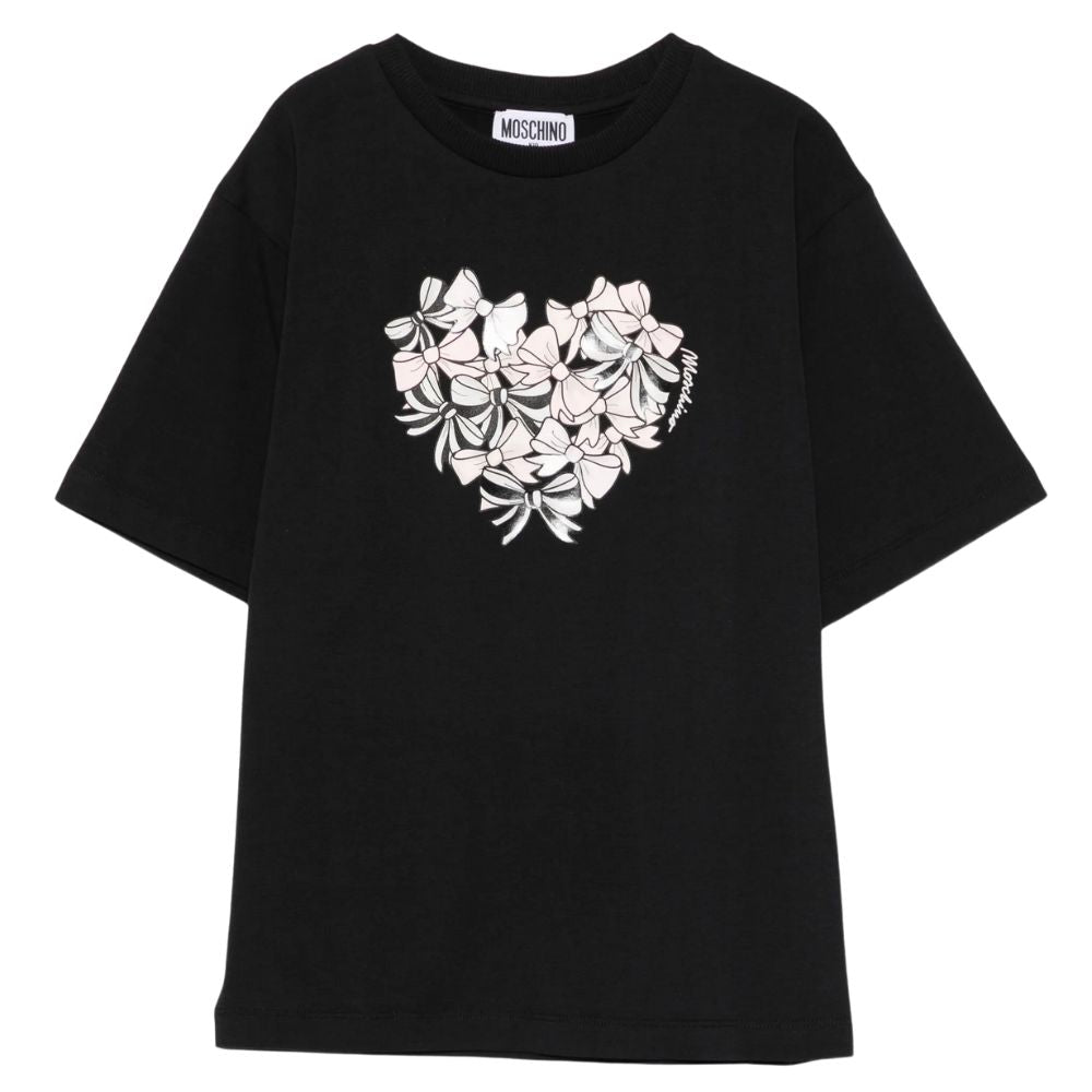 Moschino Tshirt Heart Maxi Girl Black