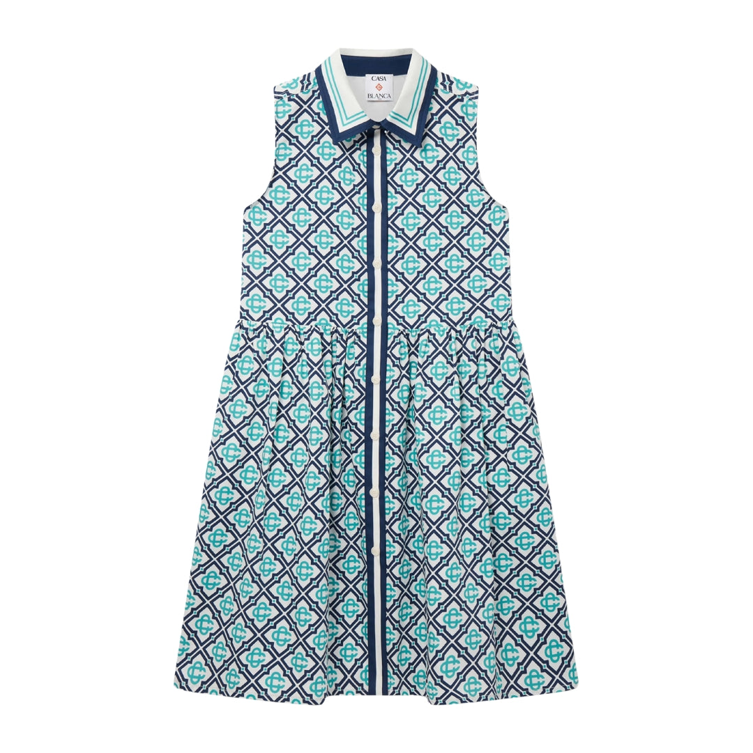 Casablanca Dress All Over Print Blue