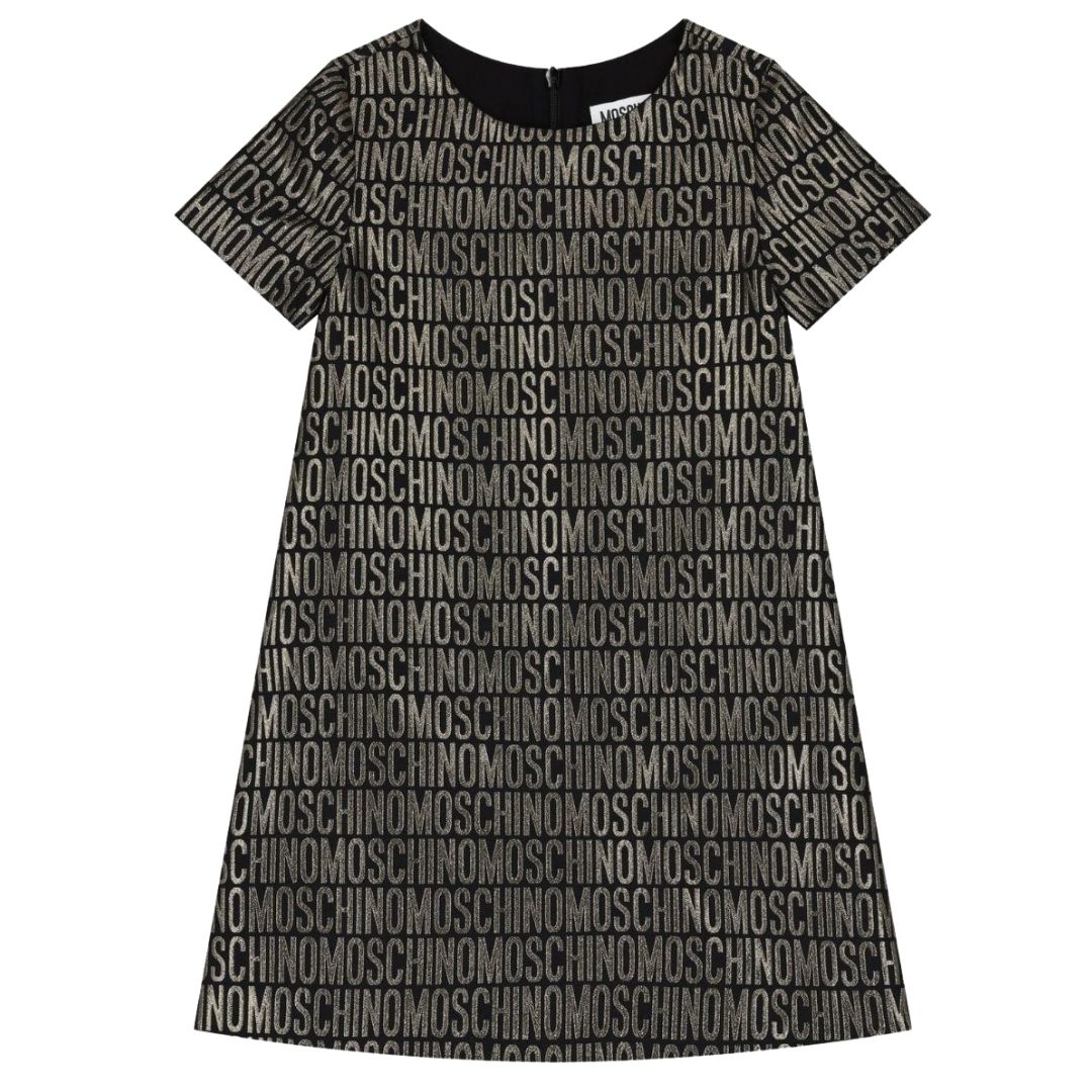 Moschino  Dress Allover Print Black-Gold