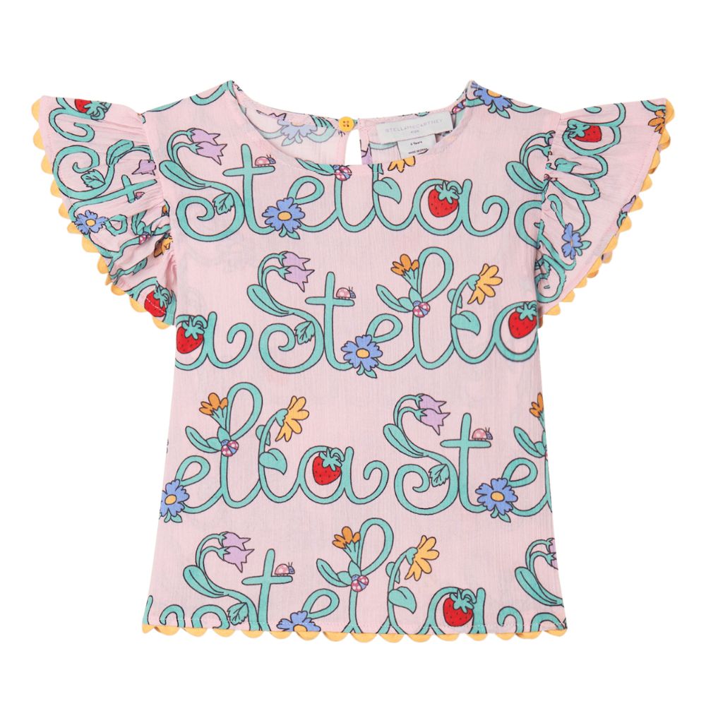 Stella Mccartney Top Allover Print Pink