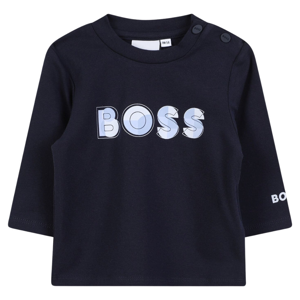 Boss Long Sleeve Tshirt Navy