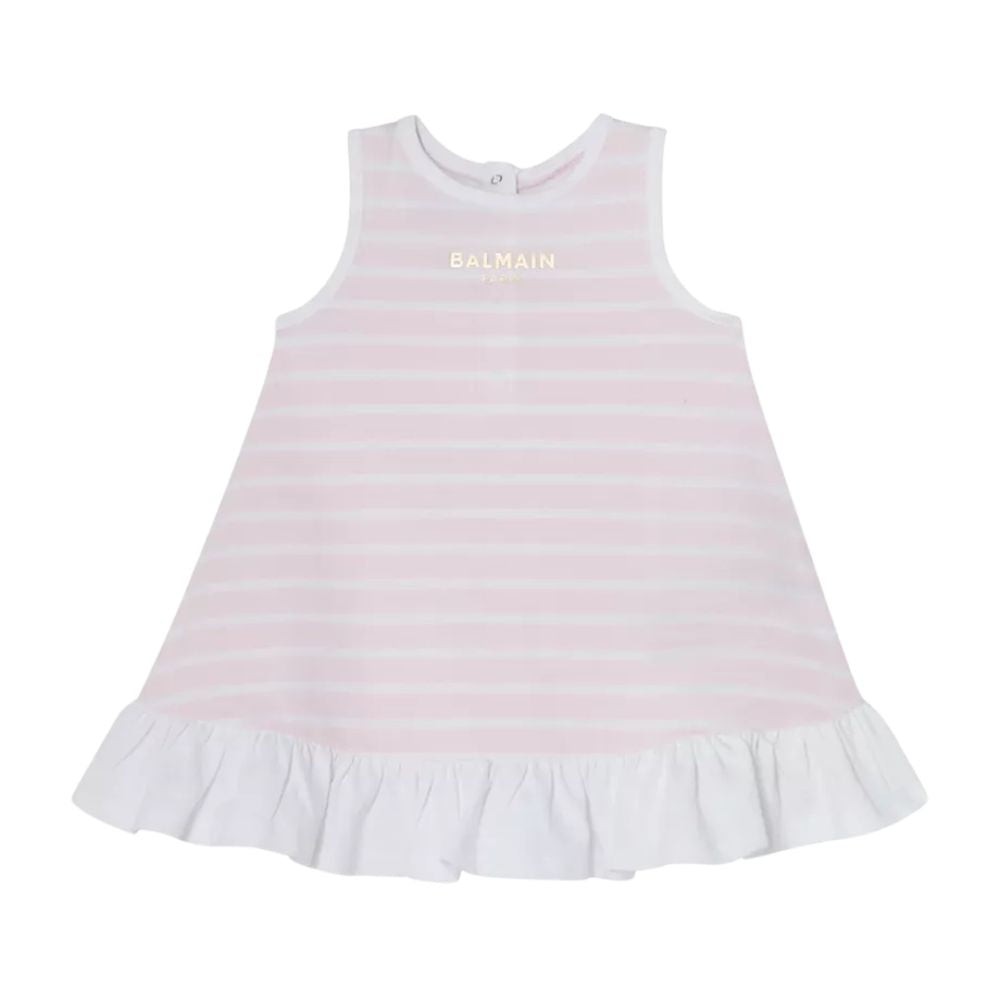 Balmain Dress Frill Pinkwhite