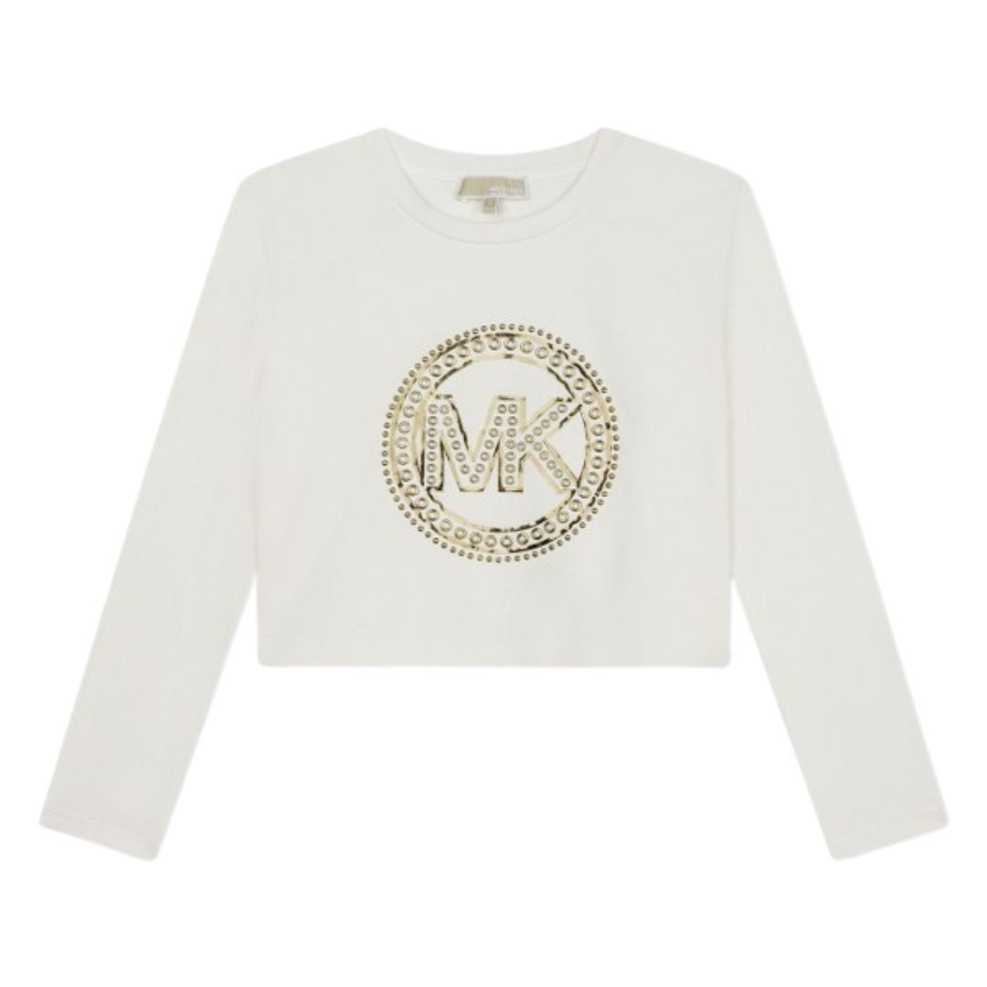 Michael Kors T-Shirt Long Sleeve Logo White