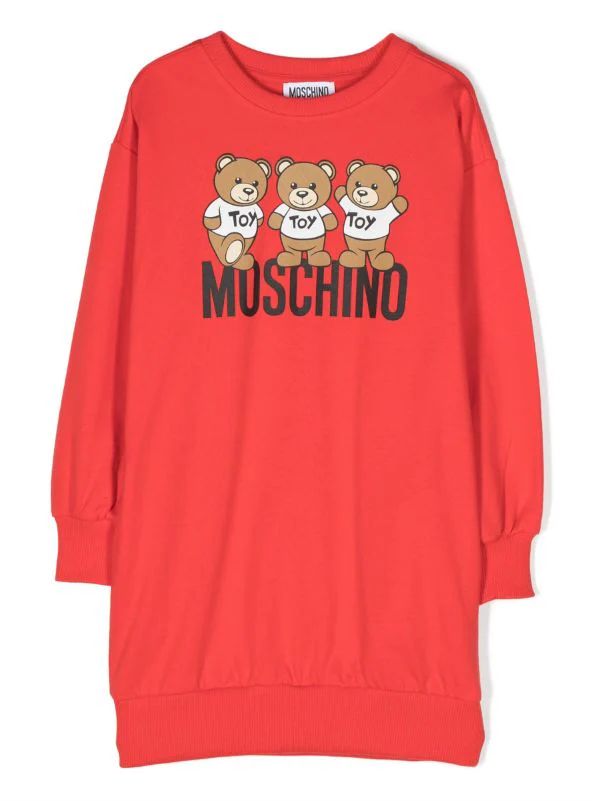 Moschino Dress Bear Logo Red 98-