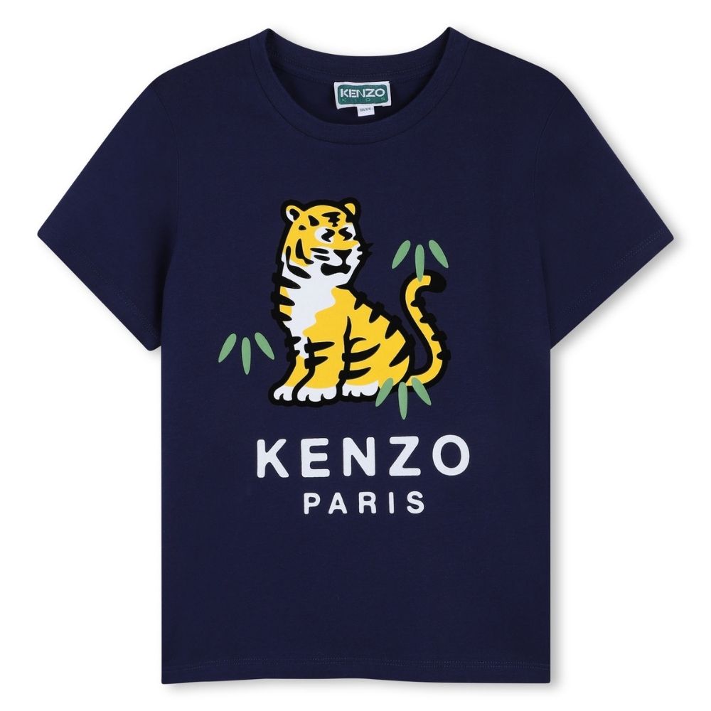 Kenzo Tshirt Tiger Logo Blue