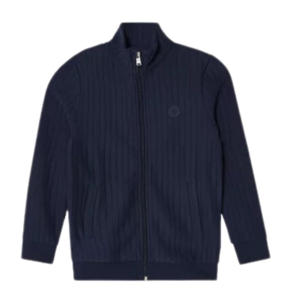 Boss Cardigan Rubber Logo Navy