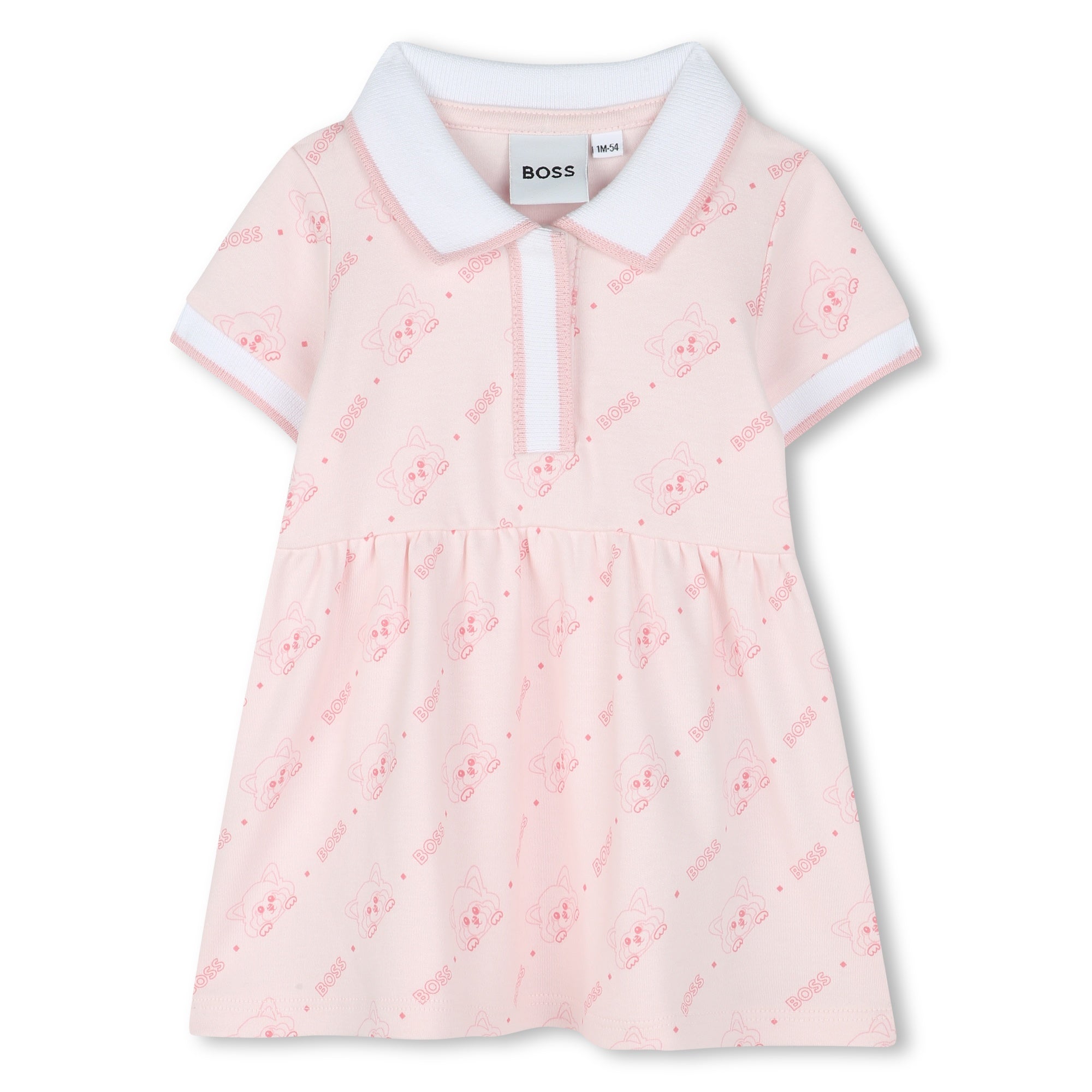 Boss Dress Allover Print Pink