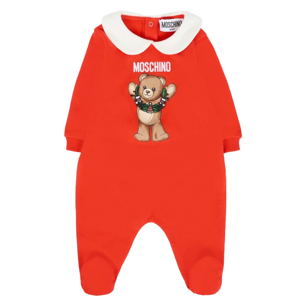 Moschino Romper Logo Redwhite