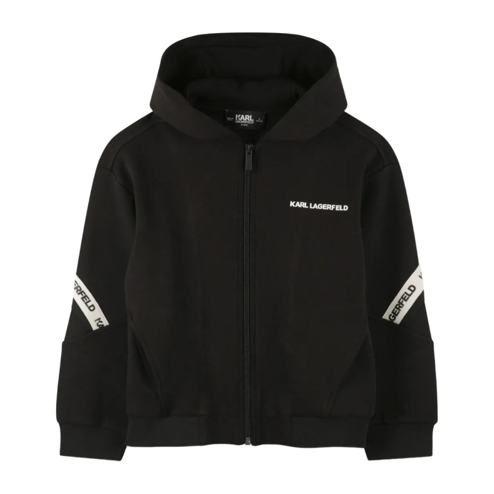 Karl Lagerfeld Jacket Logo Hood Black