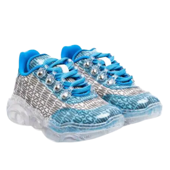 Moschino Sneaker All Over Logo Blue