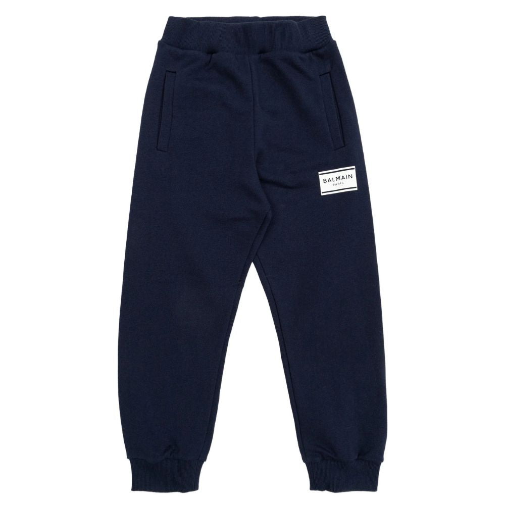 Balmain Track Pants Logo Navy