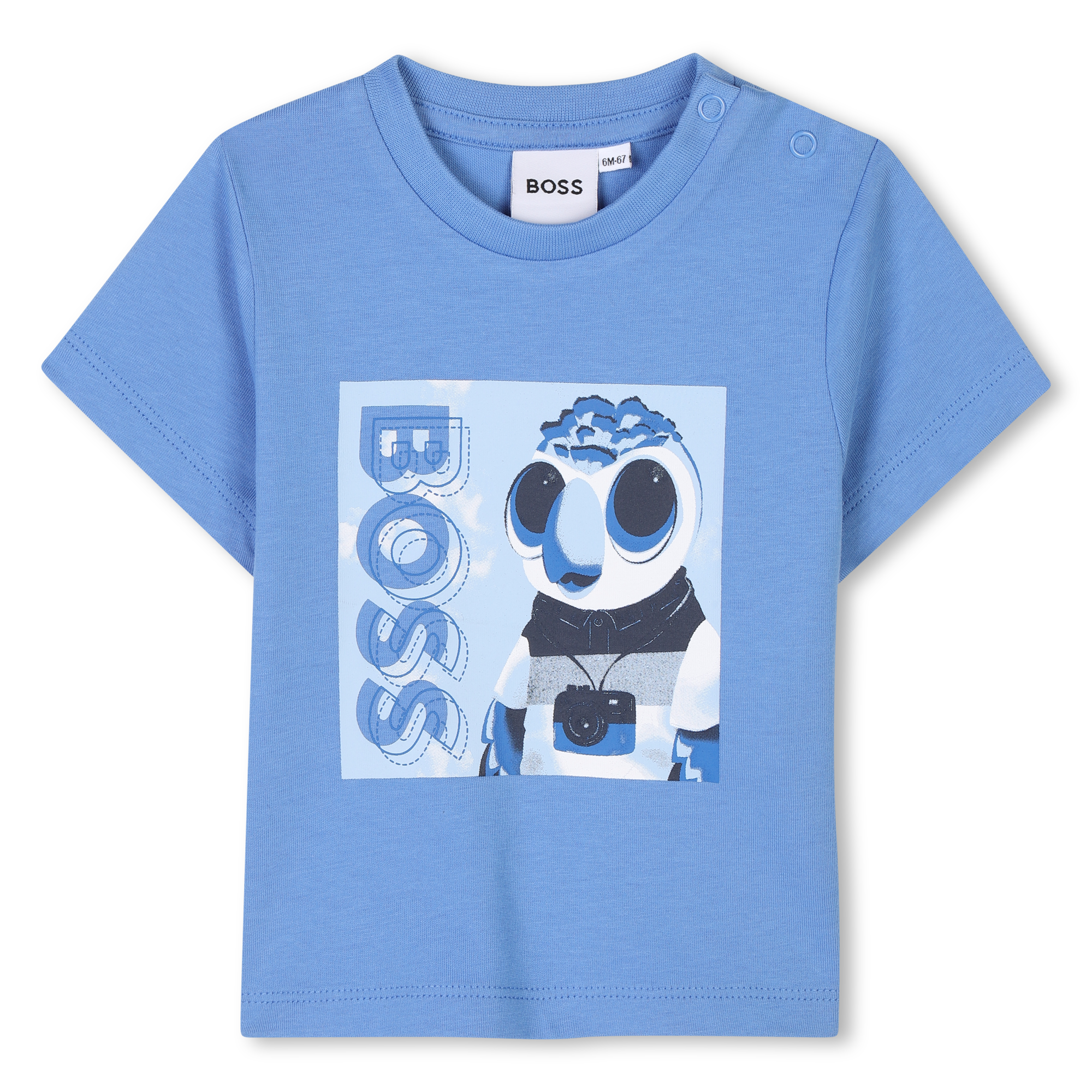 Boss Tshirt Grpahic Print Logo Navy
