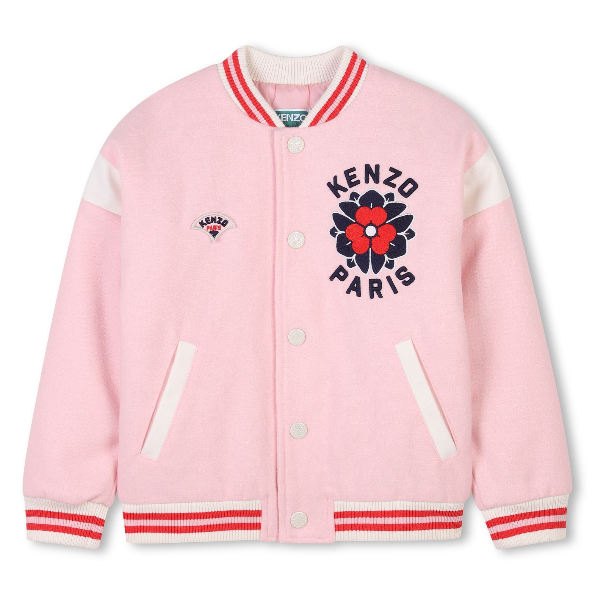 Kenzo Jacket College Flower Logo Pink