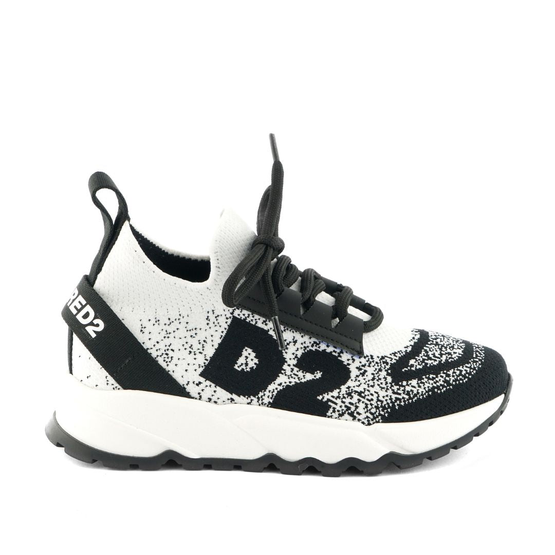 Dsquared2 Sneaker Logo Sock White Black