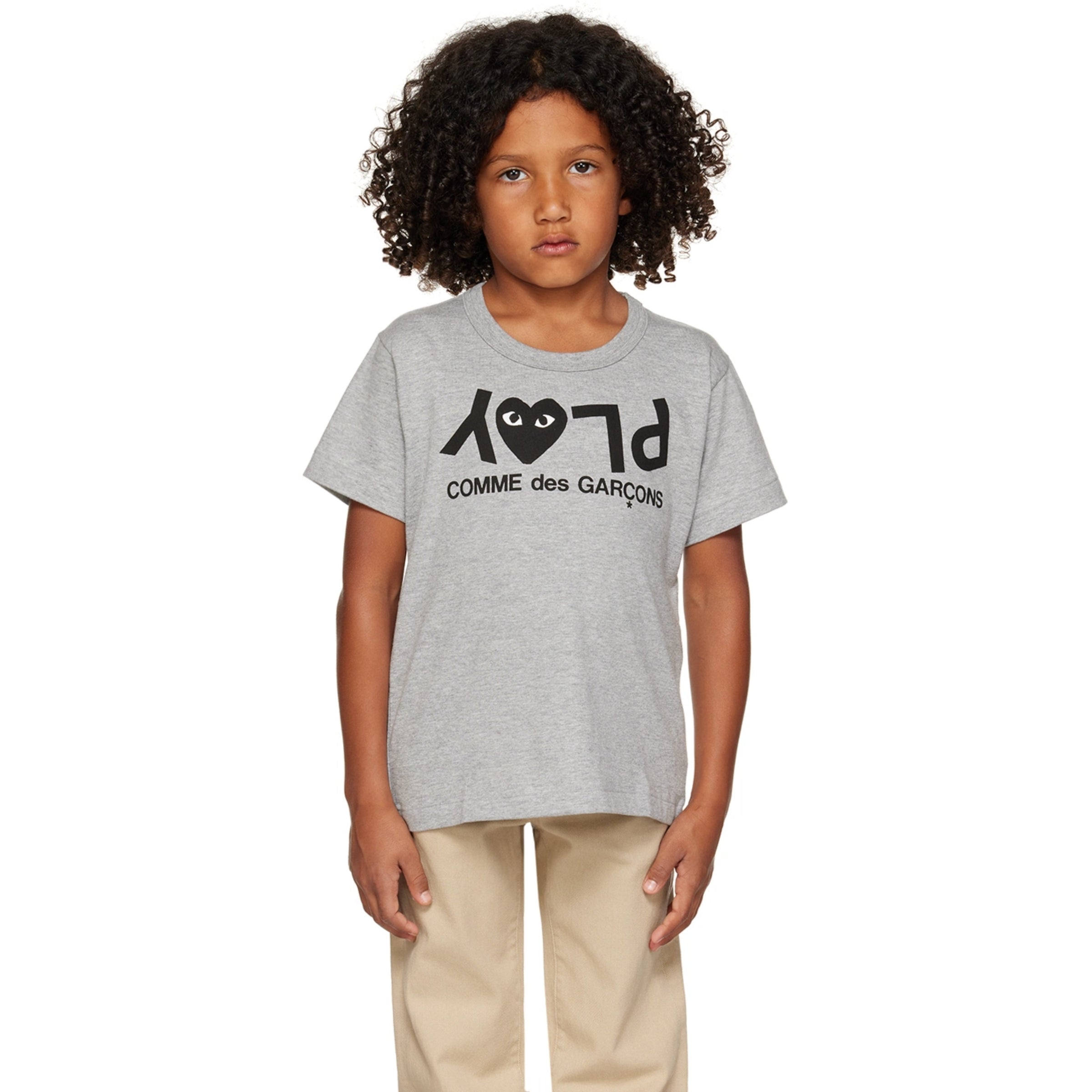 Comme des garcons tシャツ　macra Commes Des Garcons T-Shirt Inverted Text Grey – Mio Mondo