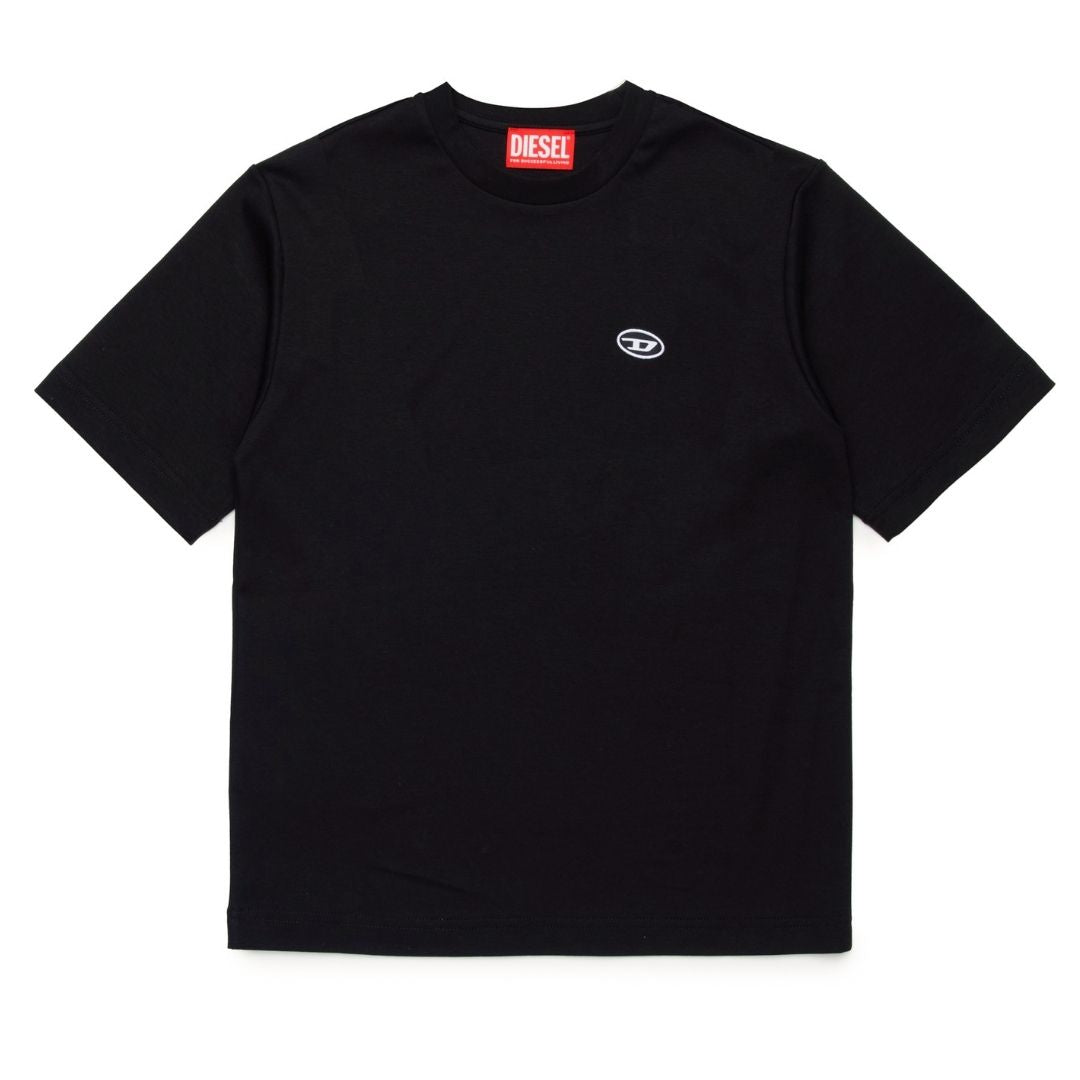 Diesel T-Shirt Mini Side Logo Oversize Black