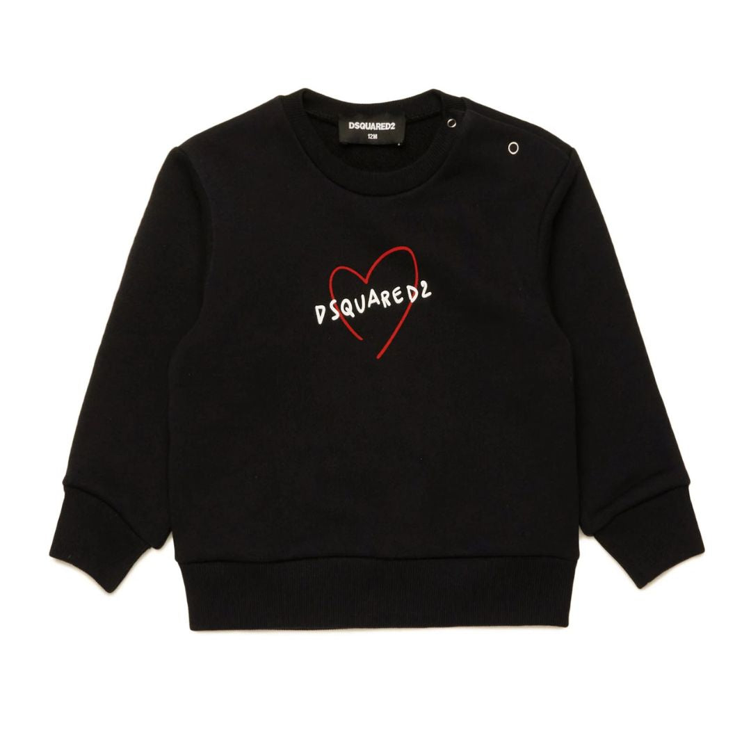 Dsquared2 Sweater Heart Logo Black