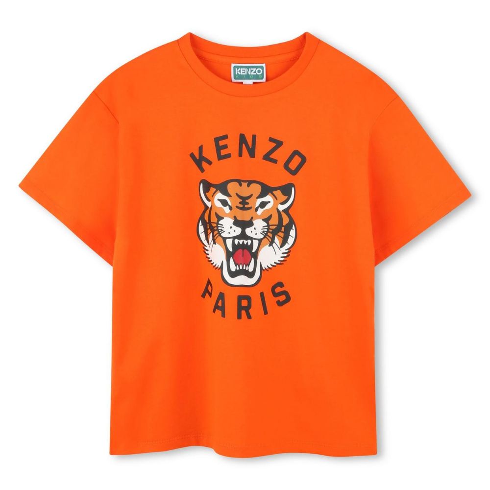 Kenzo T-Shirt Tiger Logo Orange