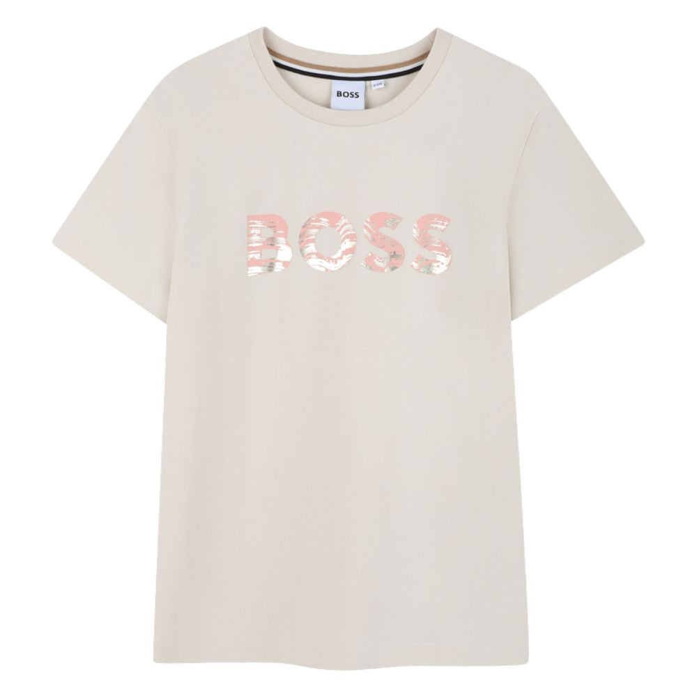 Boss T-Shirt Logo Sand