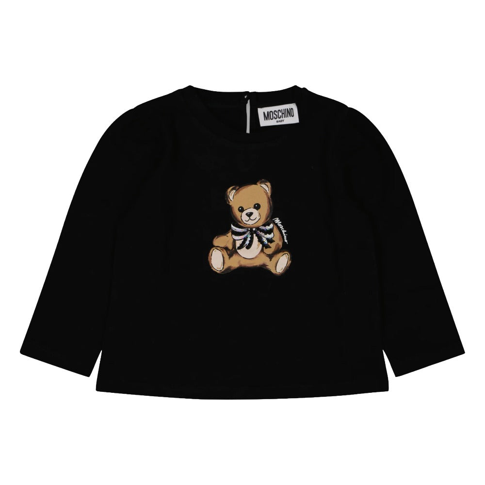 Moschino Tshirt Long Sleeve Girl Black