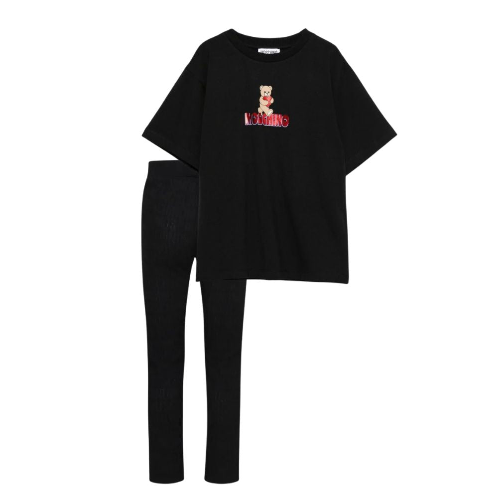 Moschino Set Maxi Tshirt+Legging Black