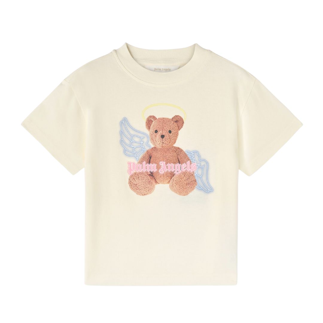 Palm Angels T-Shirt Bear Angel Butter-Brown