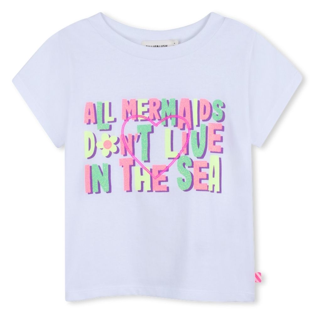Billieblush Tshirt Slogan Whitemulti