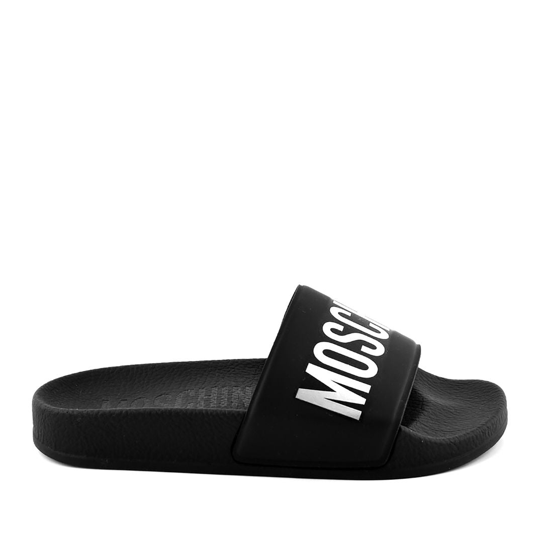 Moschino Slides Logo Black