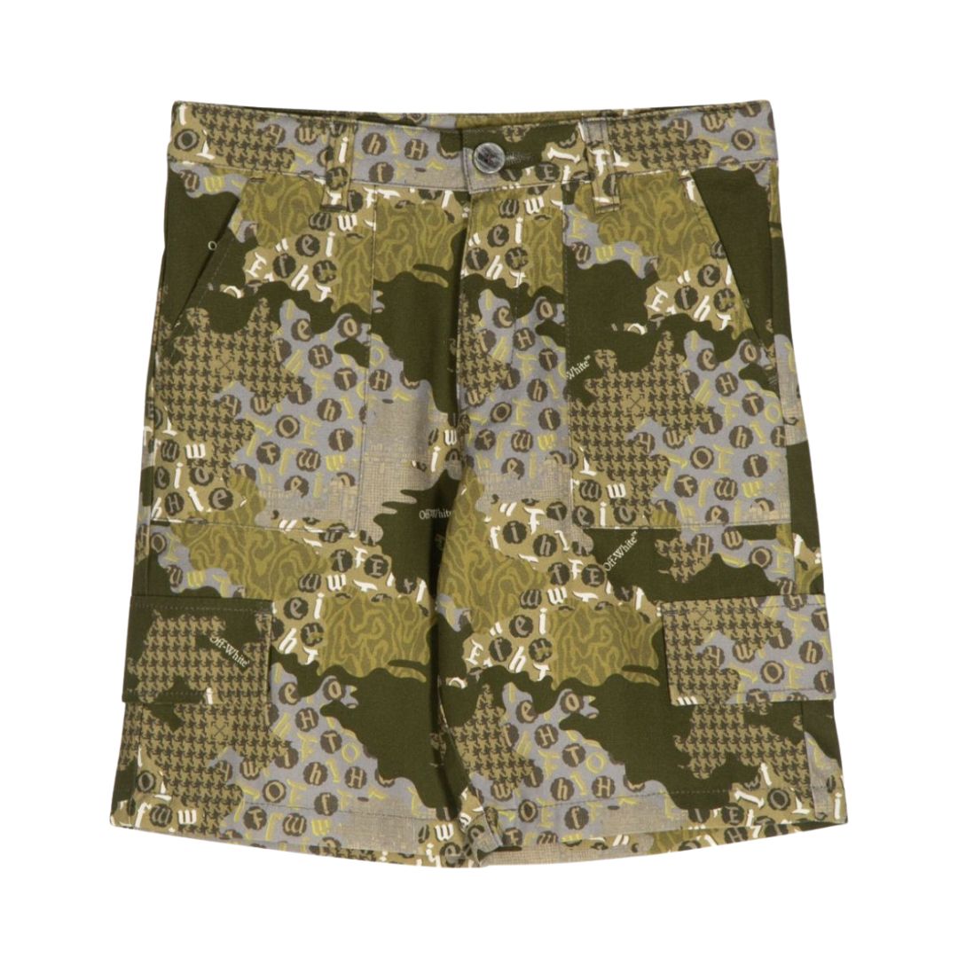 Off White Shorts Cargo Green