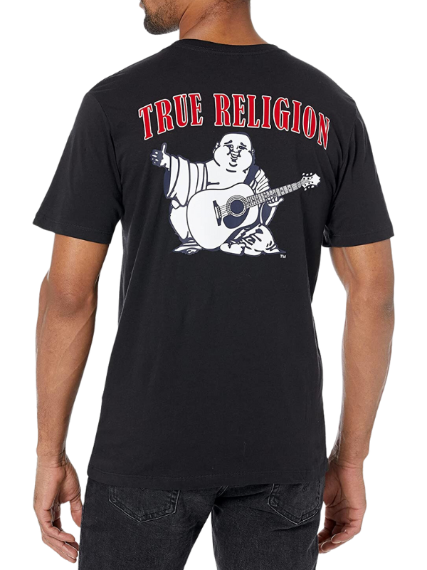 True Religion T-Shirt Logo Back Black