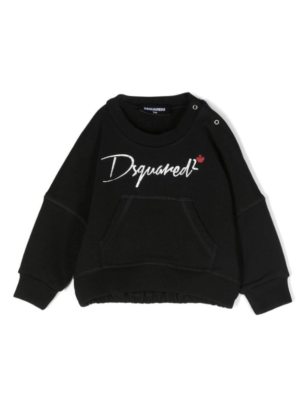 Dsquared2 Sweater Button Logo Black